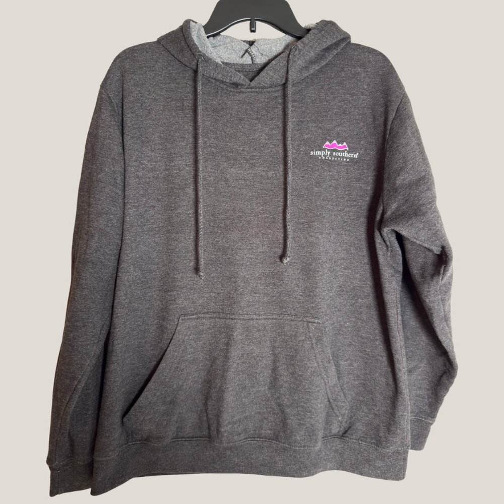 Unisex Simply Southern Grey Hoodie with Mountain Logo - Large - Picture 2 of 6